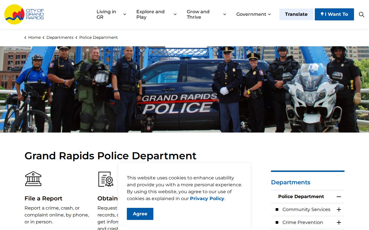Grand Rapids Police Department criminal records source